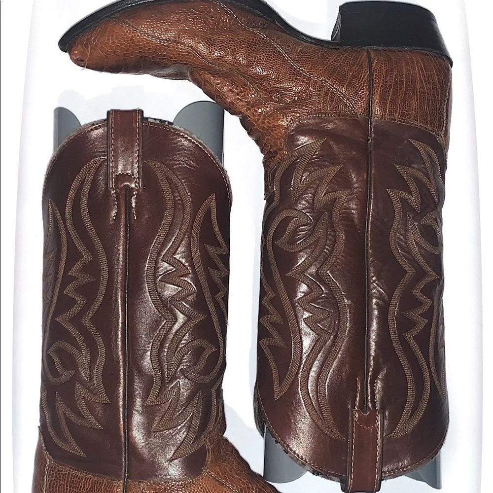 VINTAGE Justin’s crocodile cowboy boots men